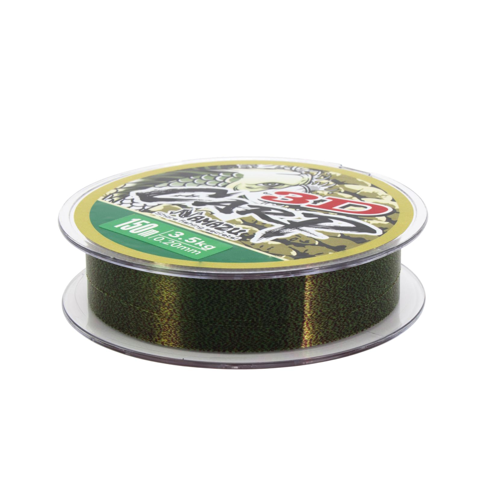 Леска Namazu 3D Carp, L-150 м, d-0,20 мм, test-3,5 кг, 3D Camo - 3