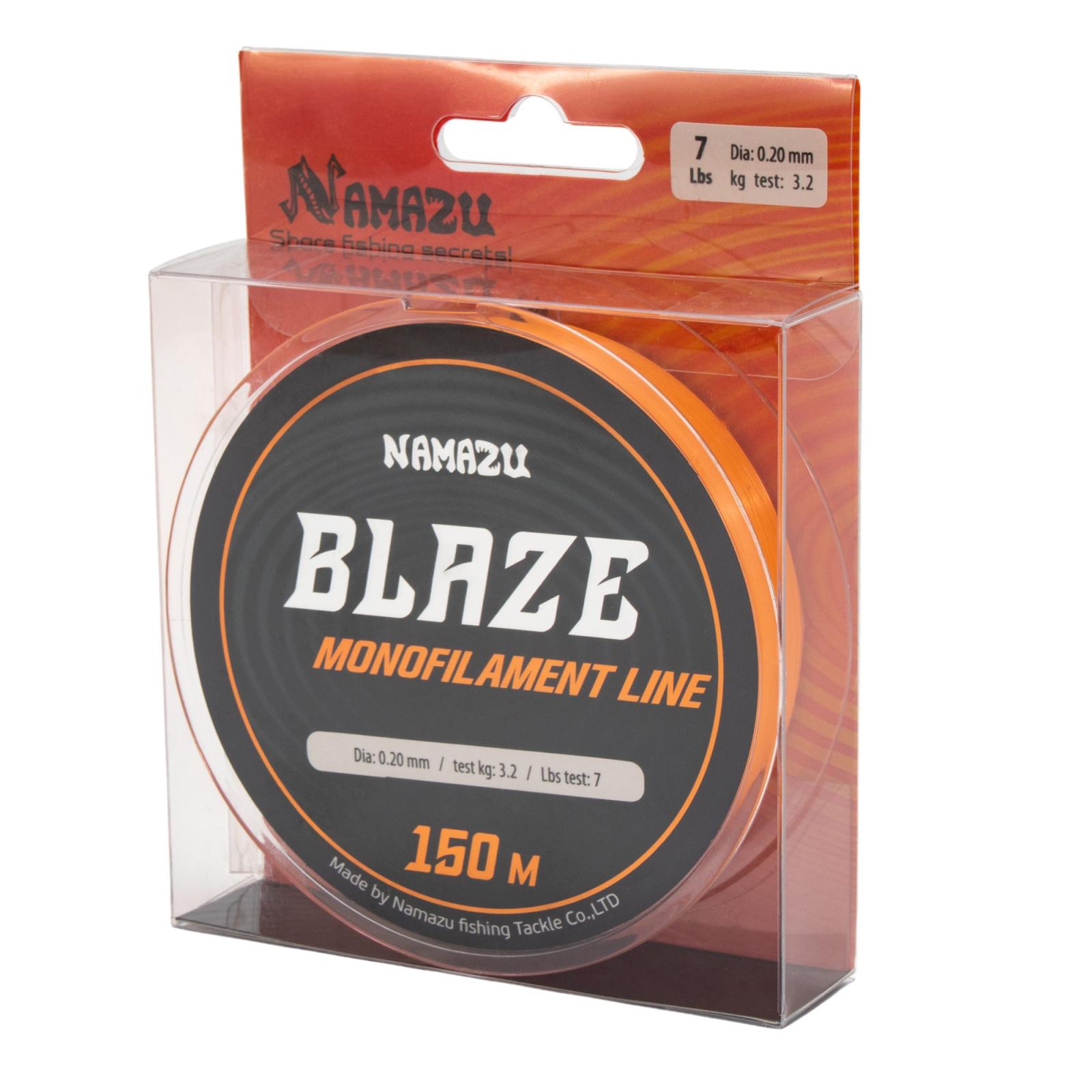 Леска Namazu Blaze, L-150 м, d-0,20 мм, test-3,2 кг, оранжевая - 4