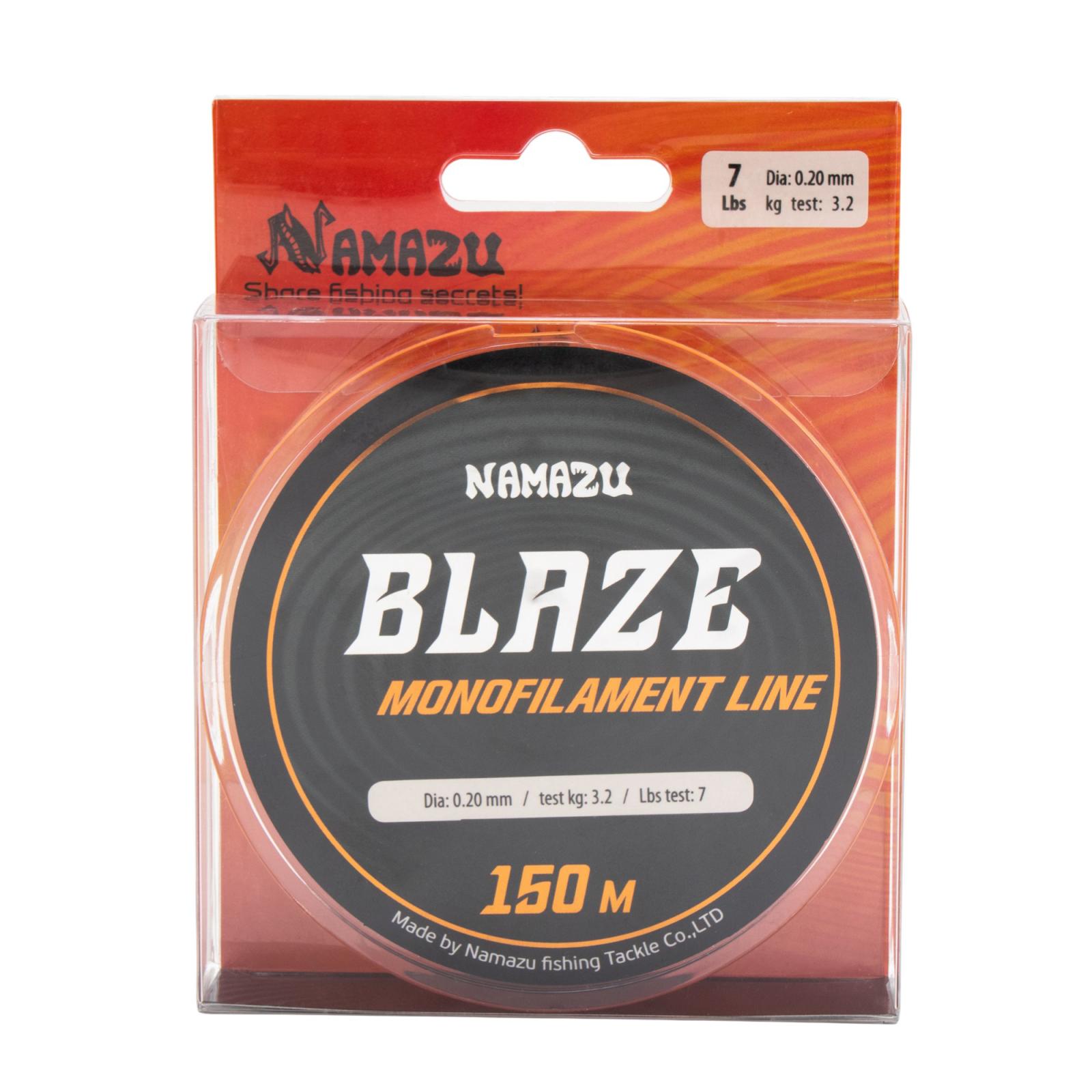 Леска Namazu Blaze, L-150 м, d-0,20 мм, test-3,2 кг, оранжевая - 5