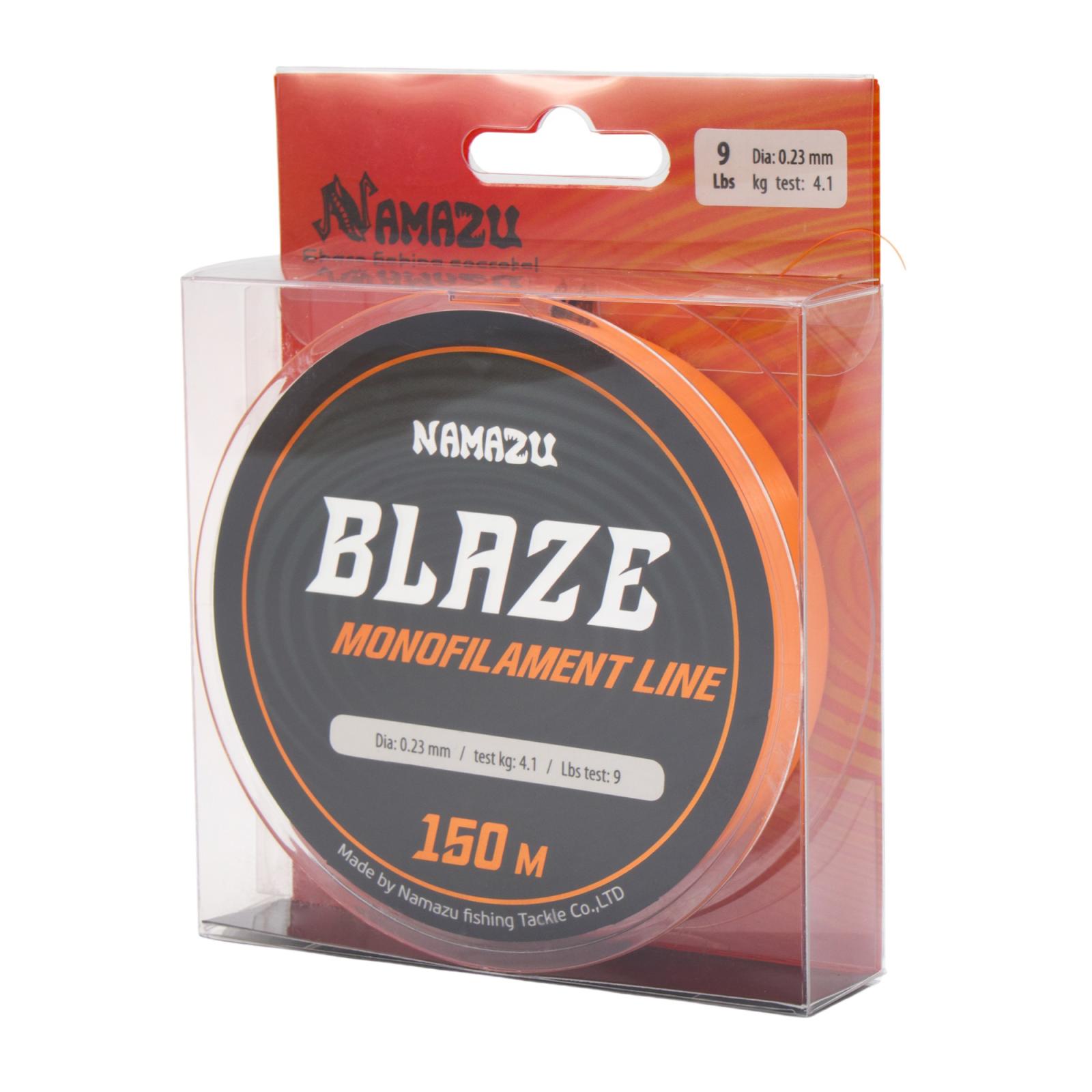 Леска Namazu Blaze, L-150 м, d-0,23 мм, test-4,1 кг, оранжевая - 4