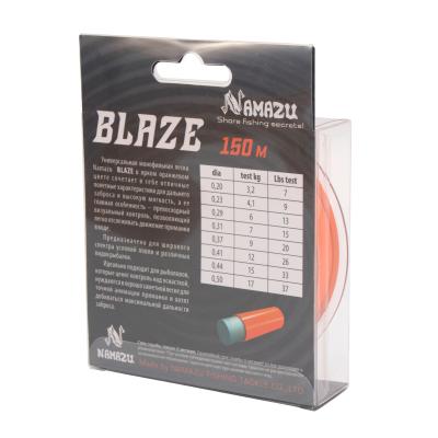 Леска Namazu Blaze, L-150 м, d-0,29 мм, test-6 кг, оранжевая - 6