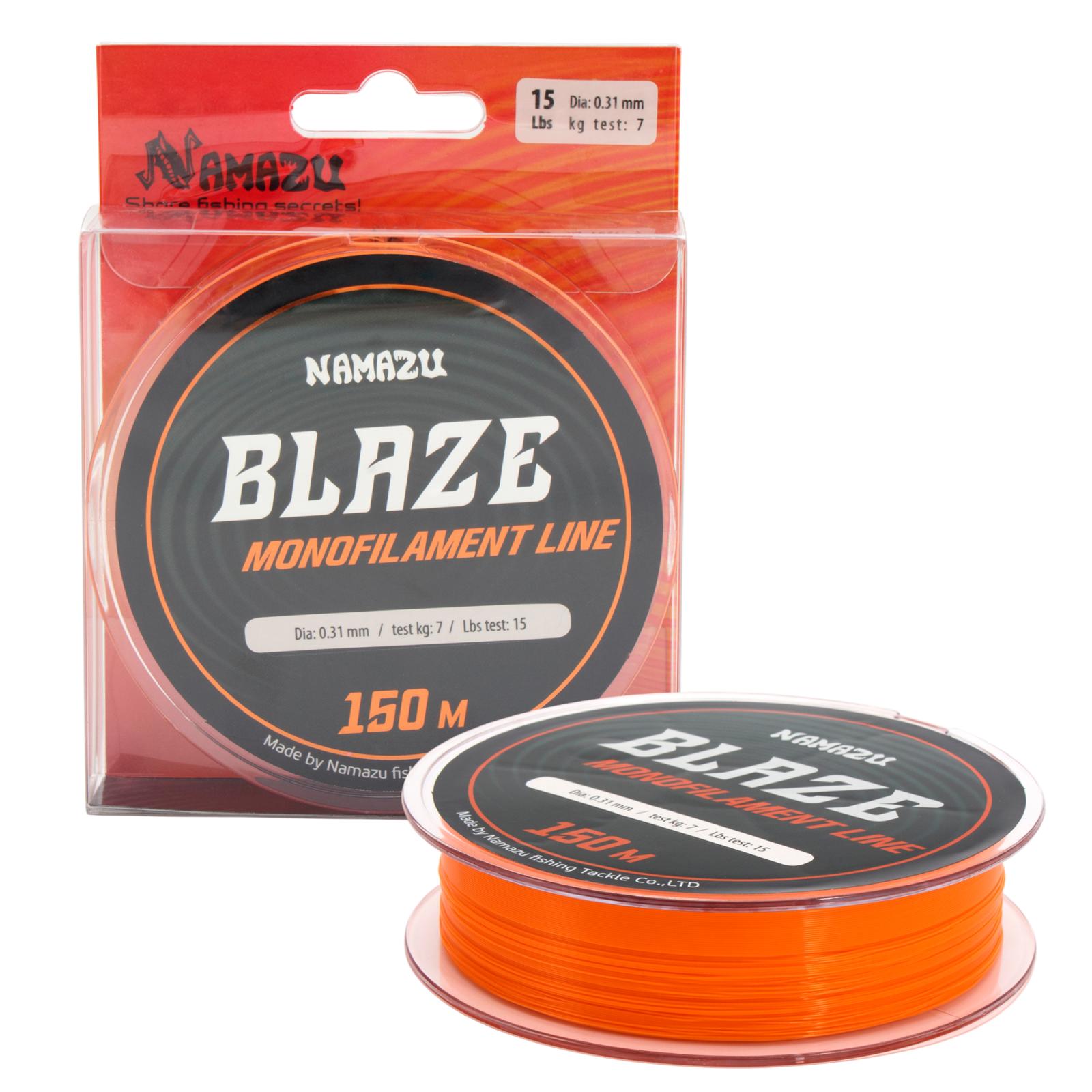 Леска Namazu Blaze, L-150 м, d-0,31 мм, test-7 кг, оранжевая - 1
