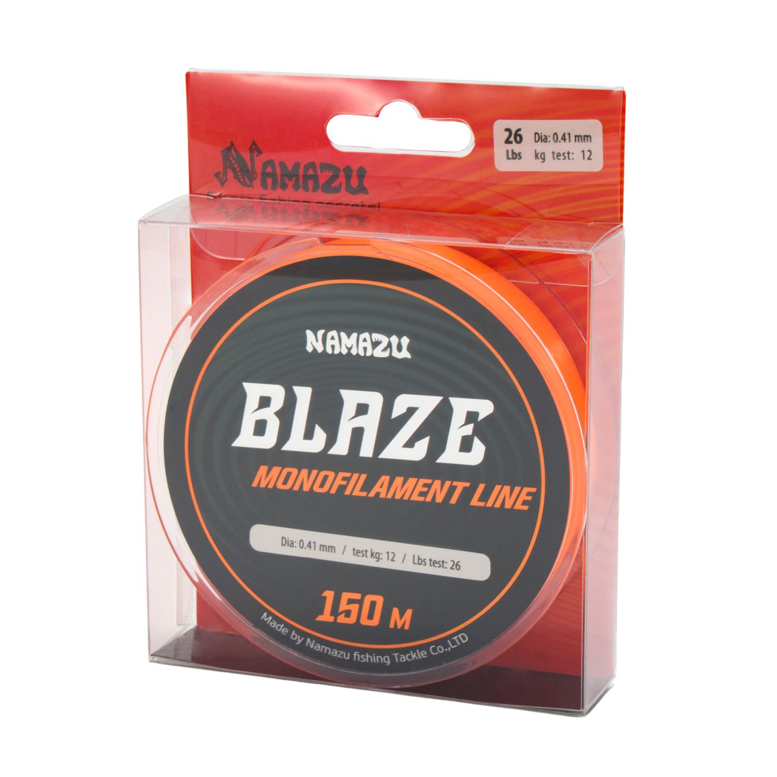 Леска Namazu Blaze, L-150 м, d-0,41 мм, test-12 кг, оранжевая - 4