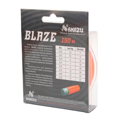 Леска Namazu Blaze, L-150 м, d-0,44 мм, test-15 кг, оранжевая - 6