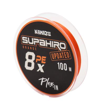 Шнур плетеный Namazu "Supahiro" 8Х, L-100 м, d-0,28 мм, test-20 кг, оранжевый - 2
