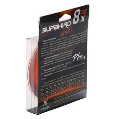 Шнур плетеный Namazu "Supahiro" 8Х, L-100 м, d-0,28 мм, test-20 кг, оранжевый - 5