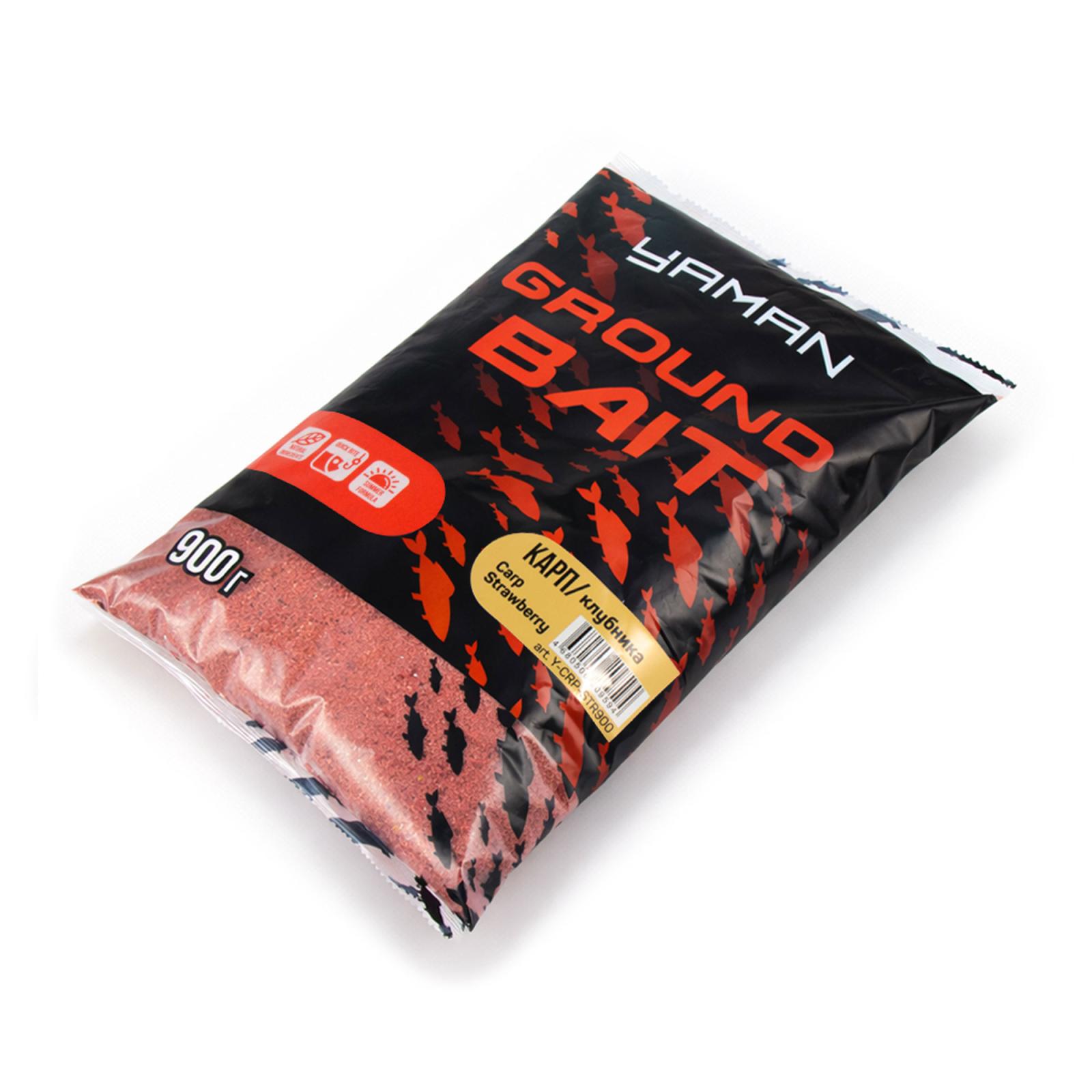 Прикормка Yaman Carp Strawberry (карп, клубника), 900 г - 2