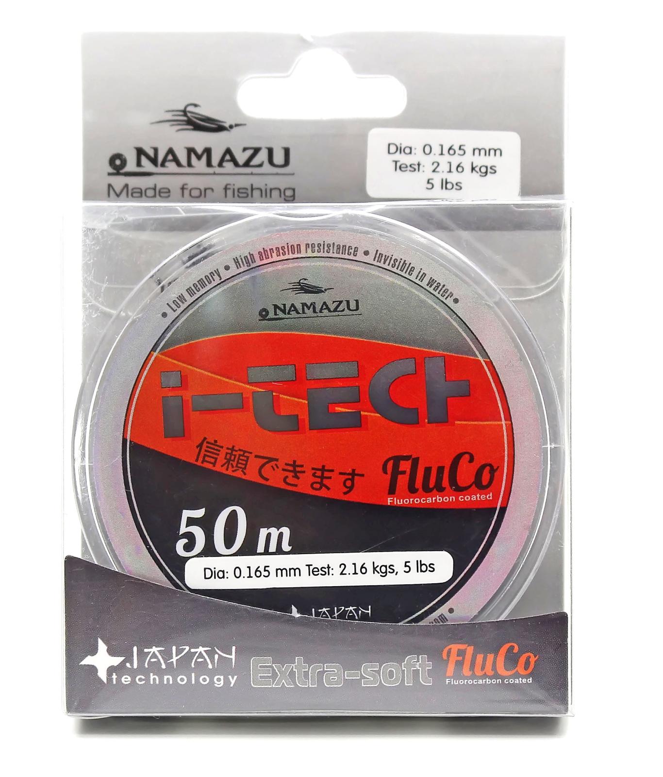 Леска Namazu "I-Tech Fluco", L-50 м, d-0,261 мм, test-5,12 кг, прозрачная