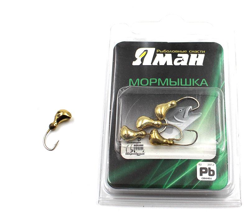 Мормышка "ЯМАН" ст. муравей с отв.,цв.GOLD PLATED, вес 0,5 г (уп. 5 шт.)
