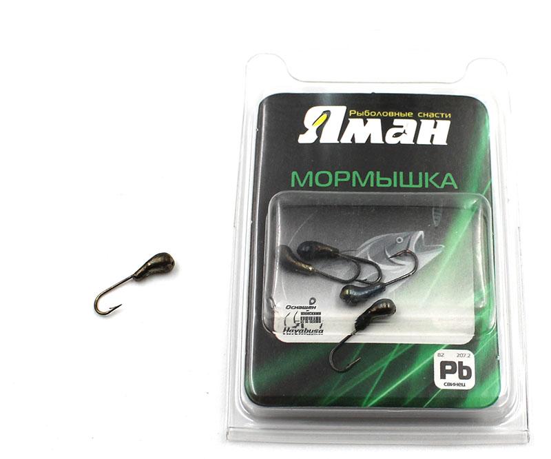 Мормышка "ЯМАН" уралка с отв.,цв.BN, d 5, вес 1,0 г (уп. 5 шт.) - 1