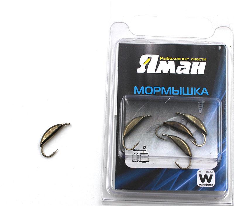 Мормышка вольф"ЯМАН"Супер банан с ушк, р.3,вес 0,90 цв.черн.никель(уп.5 шт.)