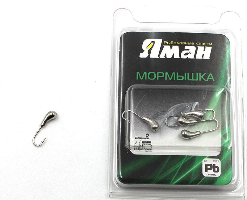 Мормышка "ЯМАН" уралка с отв.,цв.NL, d 3, вес 0,3 г (уп. 5 шт.)
