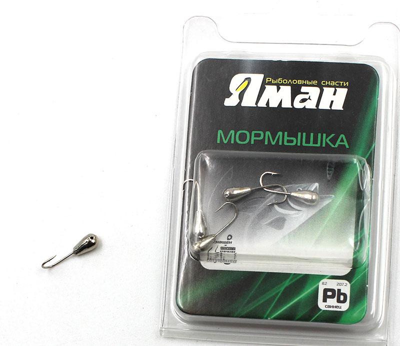 Мормышка "ЯМАН" капля с отв.,цв.NL, d 5, вес 0,9 г (уп. 5 шт.)