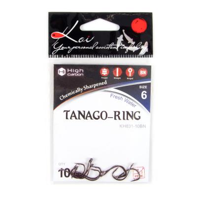 Крючок KOI "TANAGO-RING", размер 6 (INT)/10 (AS), цвет BN (10 шт.) - 4