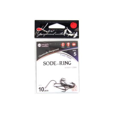 Крючок KOI "SODE-RING", размер 5 (INT)/12 (AS), цвет BN (10 шт.) - 3