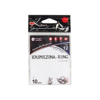 Крючок KOI "IDUMEZINA-RING", размер 12 (INT)/5 (AS), цвет BN (10 шт.) - 3