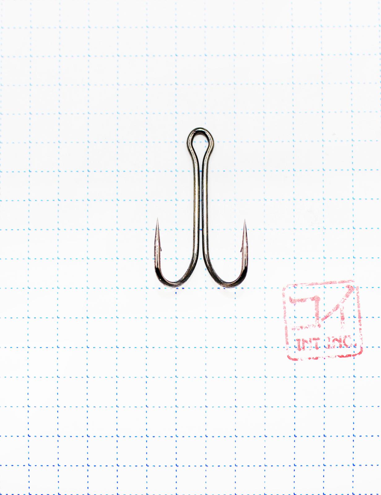 Крючок KOI "SHORT DOUBLE HOOK", размер 2 (INT), цвет BN, двойник (10 шт.) - 1