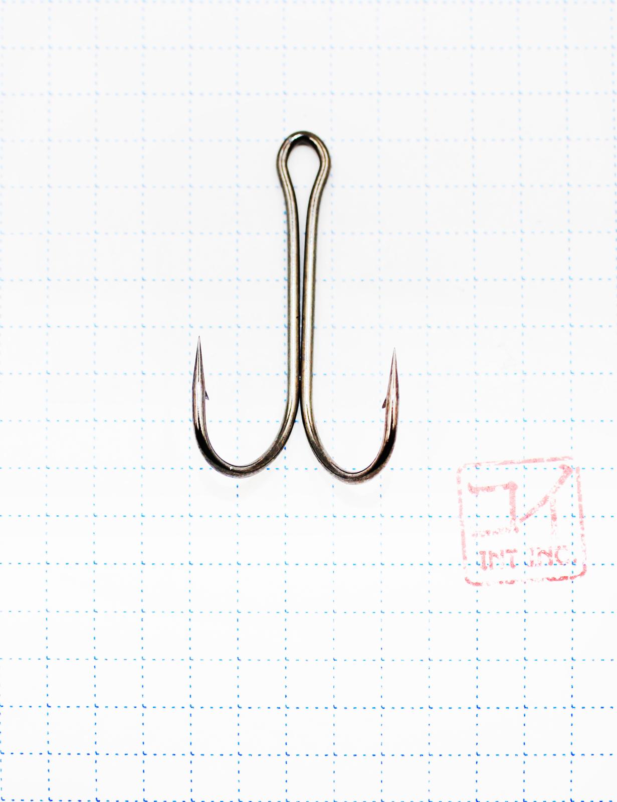 Крючок KOI "SHORT DOUBLE HOOK", размер 2/0 (INT), цвет BN, двойник (10 шт.)