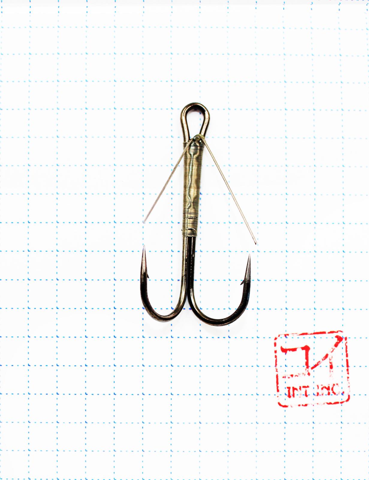 Крючок KOI "WEEDLESS DOUBLE HOOK", размер 1 (INT), цвет BN, двойник незацепляйка (5 шт.) - 1