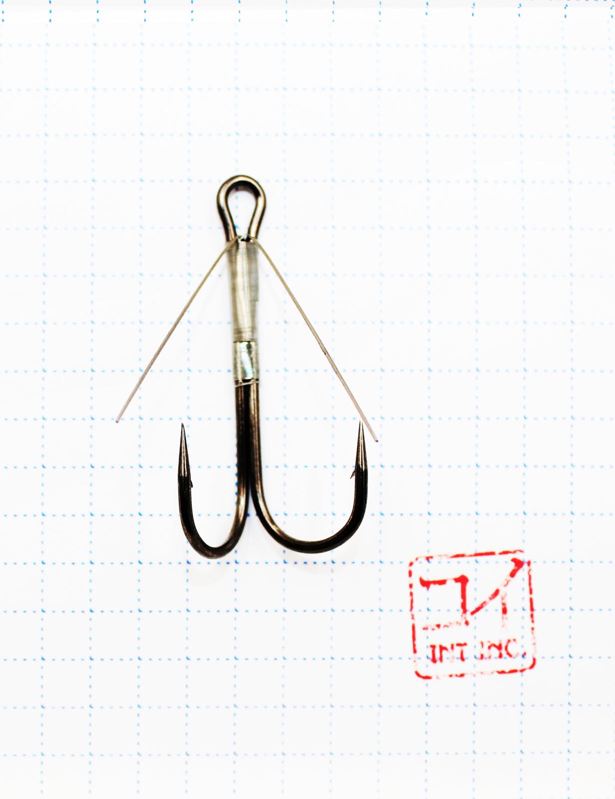 Крючок KOI "WEEDLESS DOUBLE HOOK", размер 1/0 (INT), цвет BN, двойник незацепляйка (5 шт.) - 1