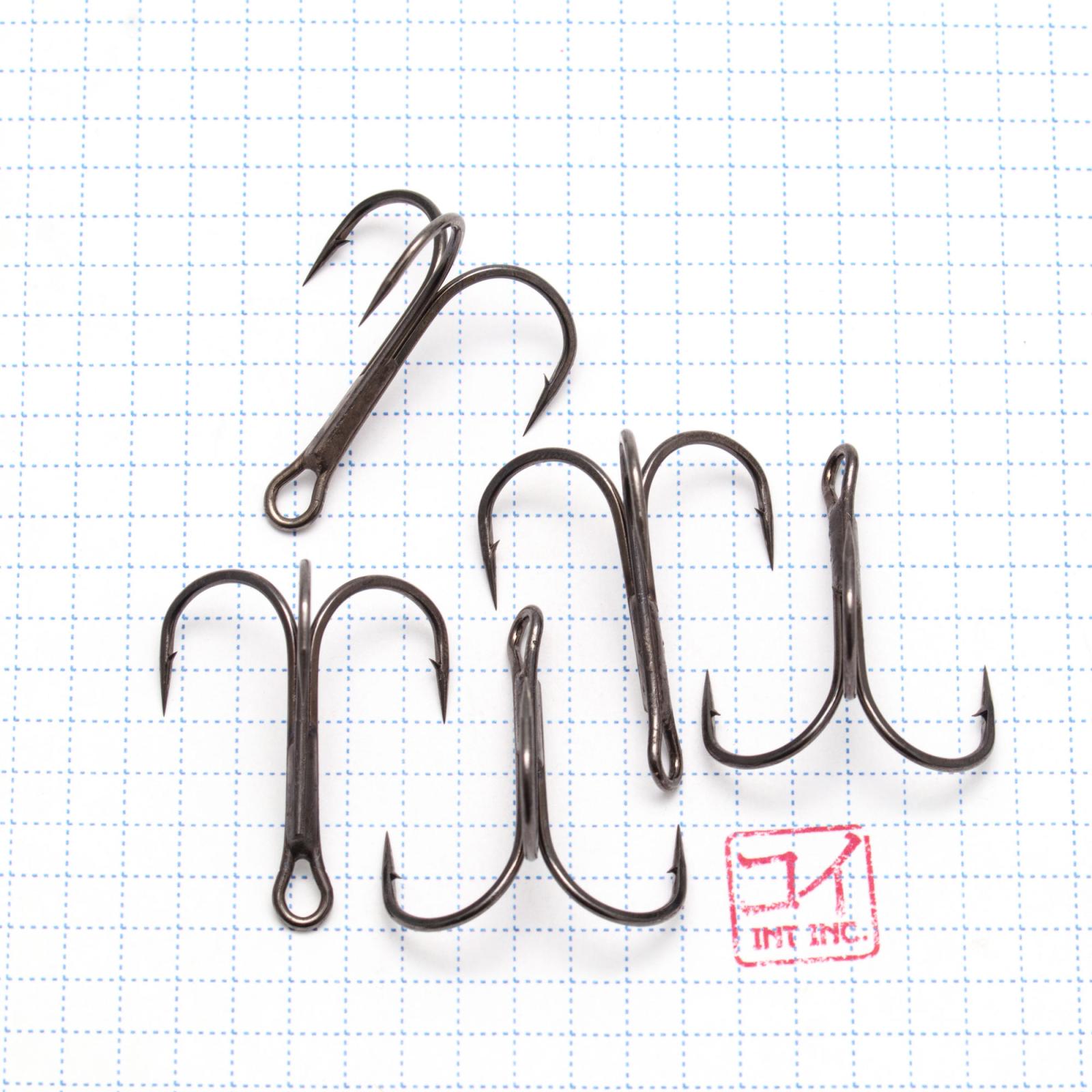 Крючок KOI "ROUND TREBLE", размер 1/0 (INT), цвет BN, тройник (5 шт.) - 3
