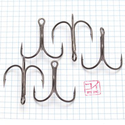 Крючок KOI "ROUND TREBLE", размер 3/0 (INT), цвет BN, тройник (5 шт.) - 3
