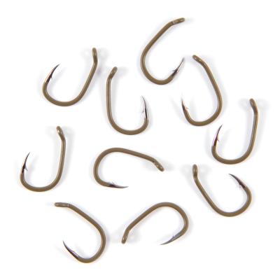 Крючок KOI "CARP SPECIALIST ", размер 6 (INT), цвет OL, карповый (10 шт.) - 3