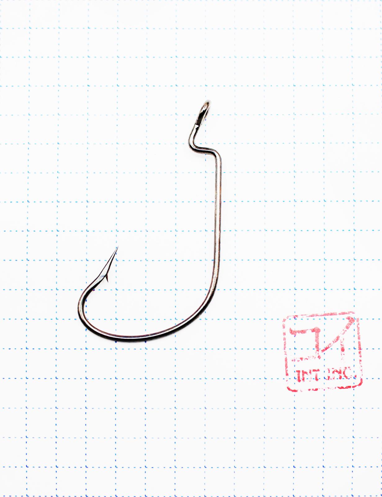Крючок KOI "OFFSET WORM ", размер 3/0 (INT), цвет BN, офсетный (10 шт.) - 1