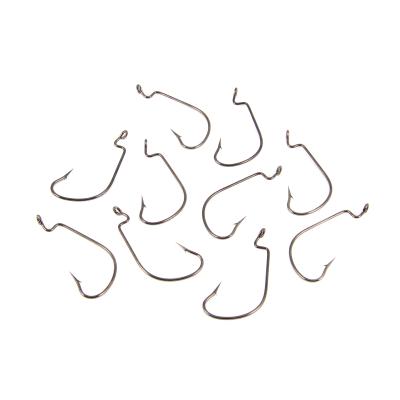 Крючок KOI "OFFSET WORM ", размер 4/0 (INT), цвет BN, офсетный (10 шт.) - 2