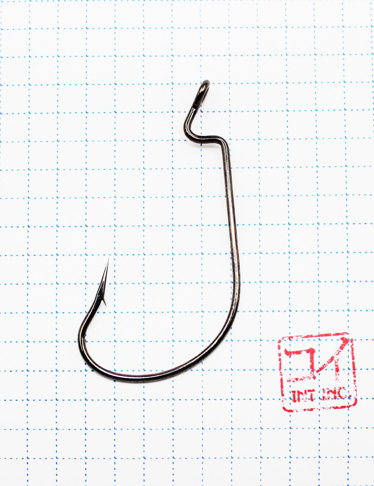 Крючок KOI "OFFSET WORM ", размер 5/0 (INT), цвет BN, офсетный (10 шт.)