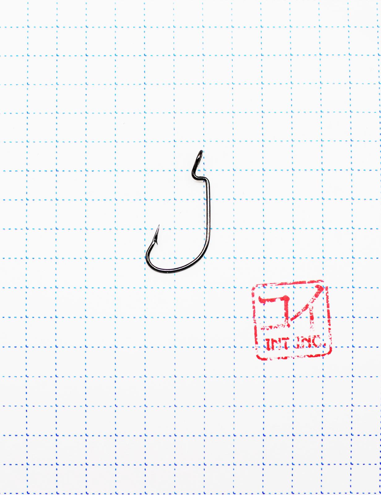 Крючок KOI "OFFSET WORM ", размер 6 (INT), цвет BN, офсетный (10 шт.) - 1