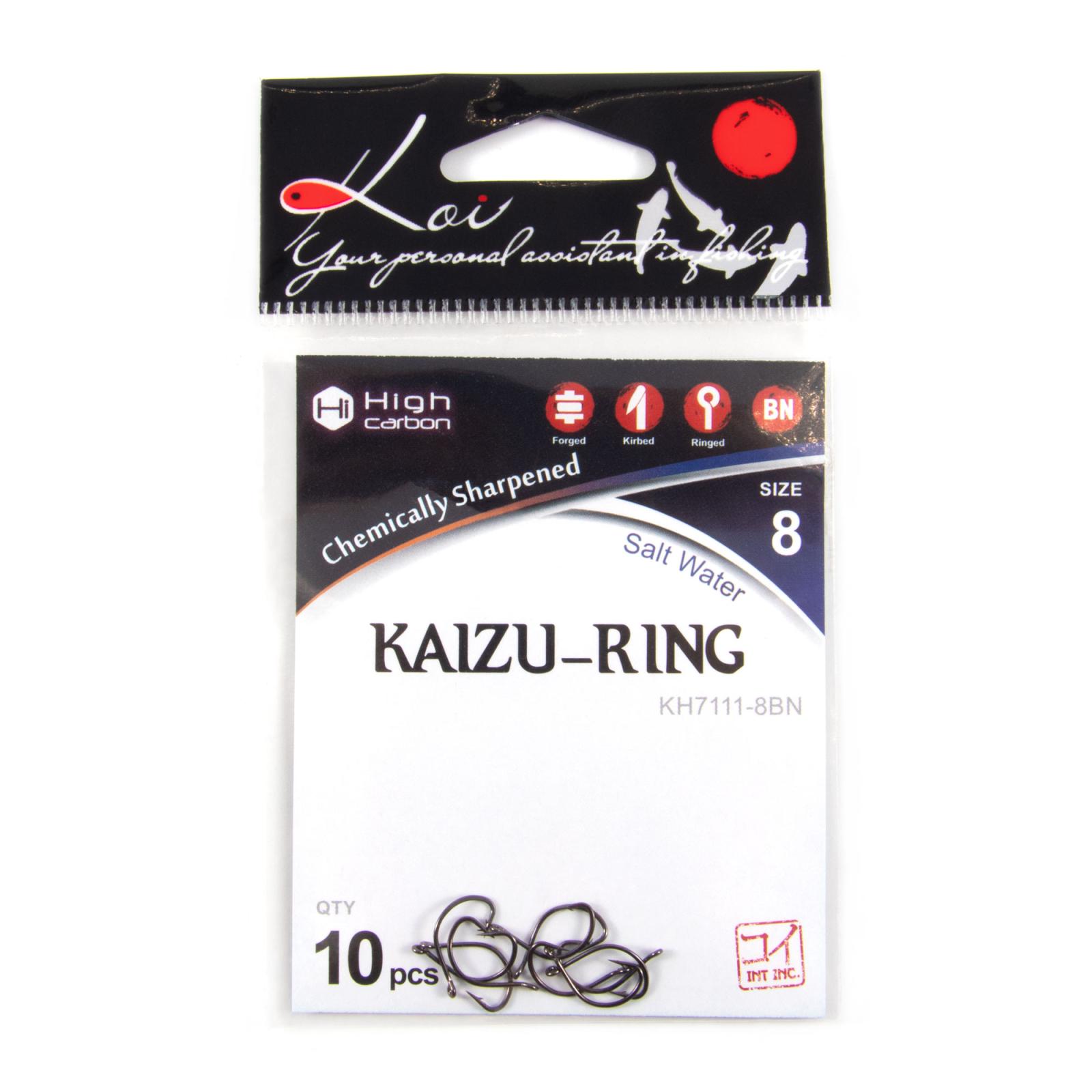 Крючок KOI "KAIZU-RING", размер 8 (INT)/8 (AS), цвет BN (10 шт.) - 4