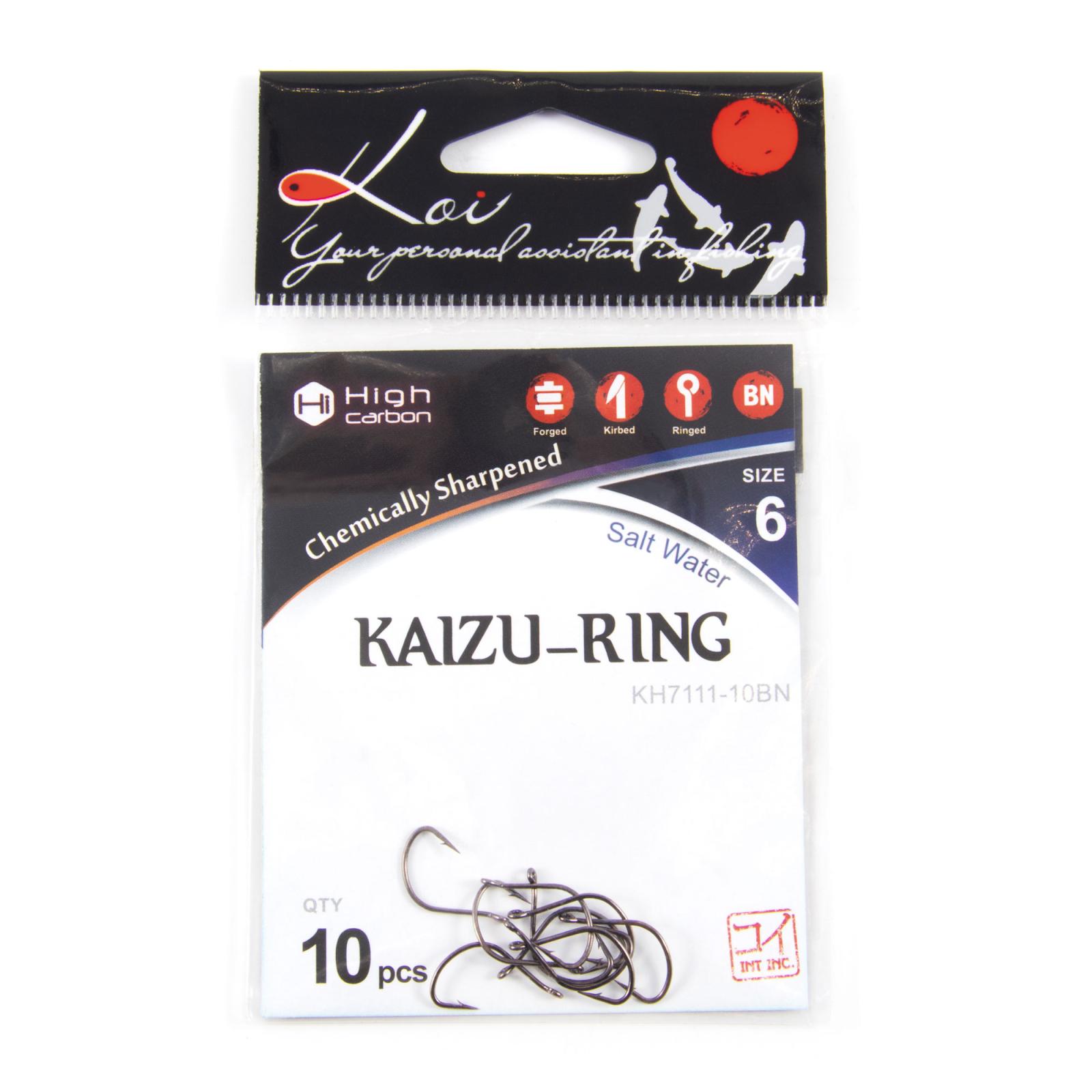 Крючок KOI "KAIZU-RING", размер 6 (INT)/10 (AS), цвет BN (10 шт.) - 4