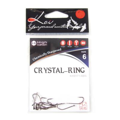 Крючок KOI "CRYSTAL RING", размер 6 (INT), цвет BN (10 шт.) - 4