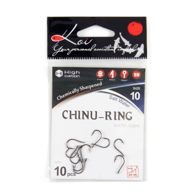 Крючок KOI "CHINU-RING", размер 10 (INT)/0.8 (AS), цвет BN (10 шт.) - 4