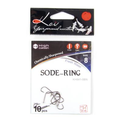 Крючок KOI "SODE-RING", размер 8 (INT)/8 (AS), цвет BN (10 шт.) - 4