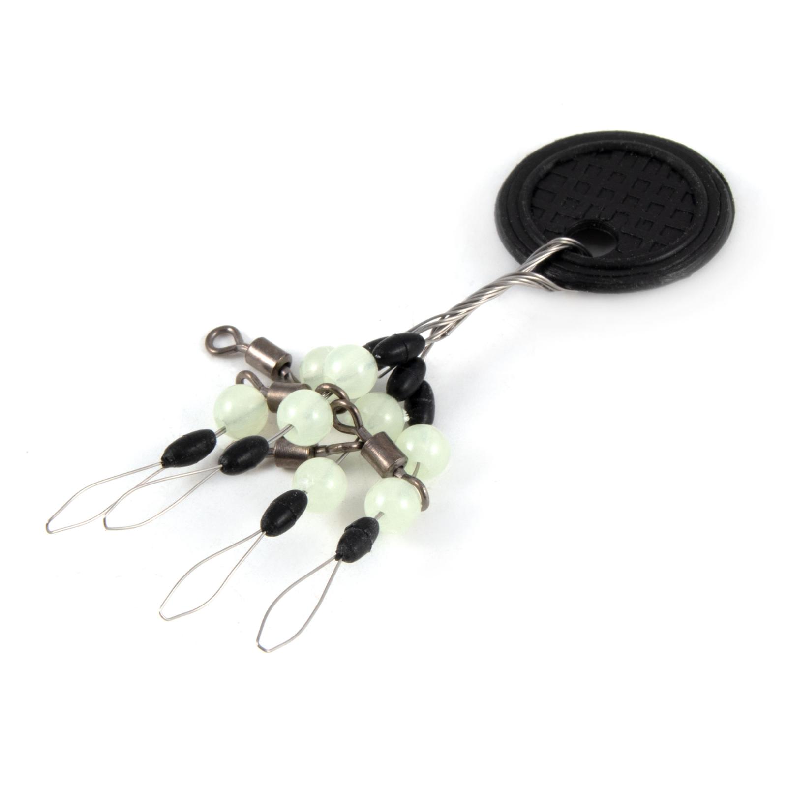 Стопор с вертлюгом Namazu ROLLING SWIVEL PEARL BEADS AND OLIVE RUBBER STOPPER , р. S (уп.4 шт) - 3