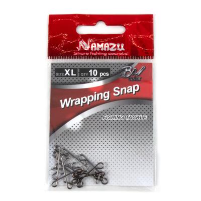 Безузловая застежка Namazu WRAPPING SNAP, цв. BN, р. XL, test-23 кг (уп.10 шт) - 2