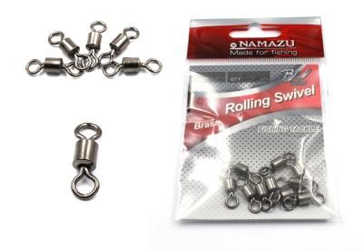 Вертлюг Namazu ROLLING SWIVEL, латунь, цв. BN, р. 3, test-35 кг (уп.10 шт) - 1