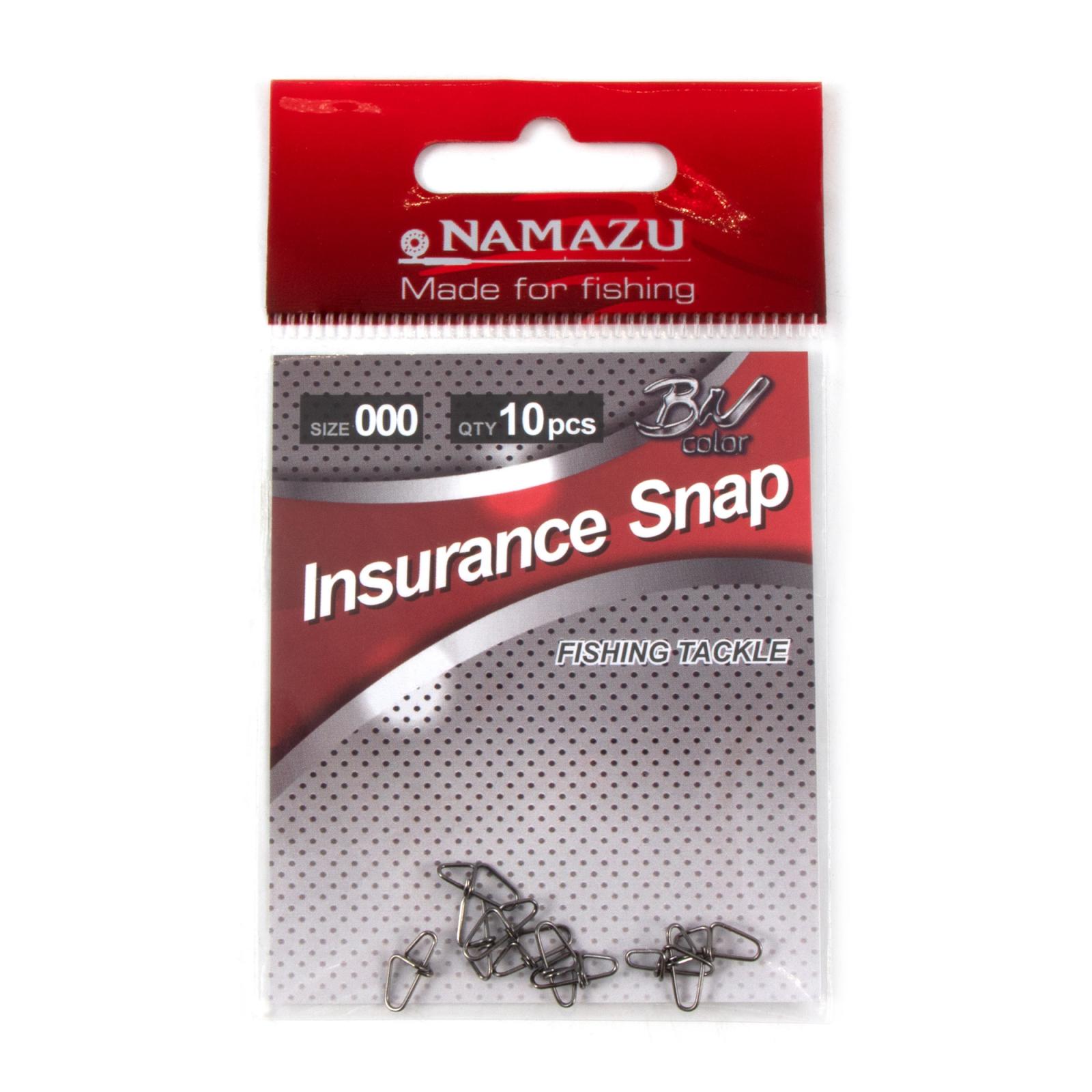 Карабин Namazu INSURANCE SNAP, цв. BN, р. 00, test-6 кг (уп. 10 шт) - 2