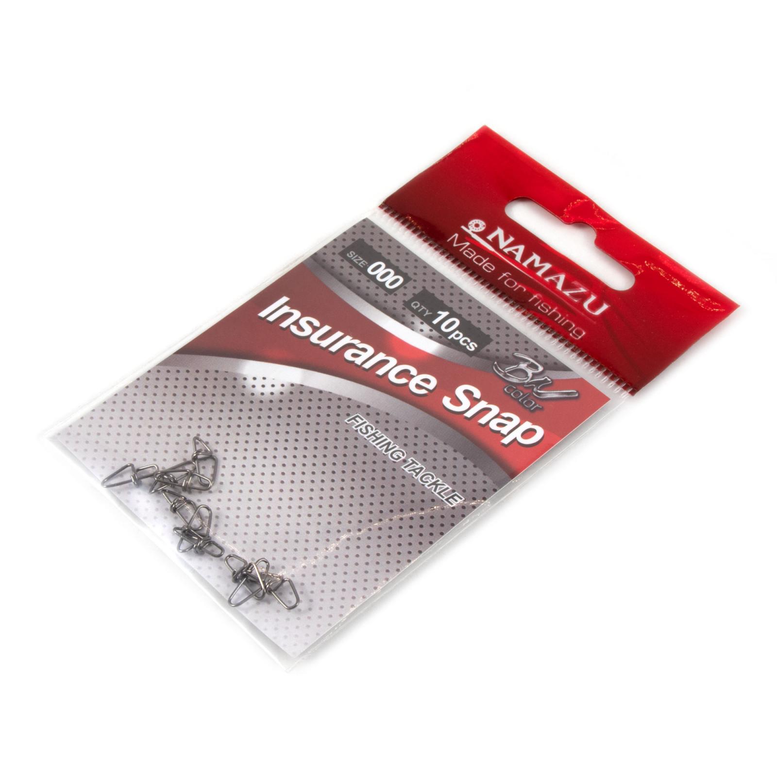 Карабин Namazu INSURANCE SNAP, цв. BN, р. 00, test-6 кг (уп. 10 шт) - 4