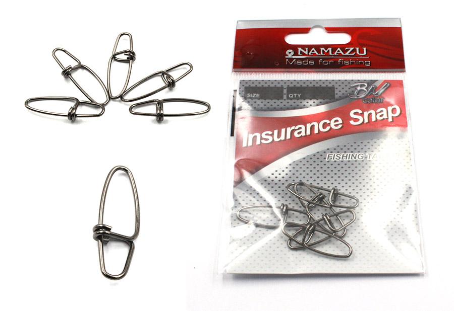 Карабин Namazu INSURANCE SNAP, цв. BN, р. 000, test-4 кг (уп. 10 шт)