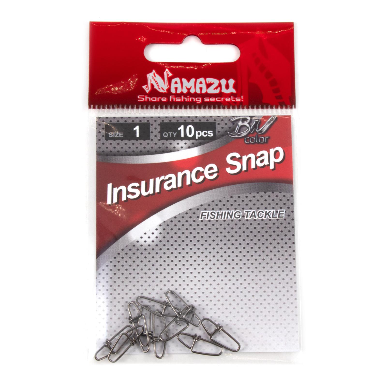 Карабин Namazu INSURANCE SNAP, цв. BN, р. 1, test-14 кг (уп. 10 шт) - 2