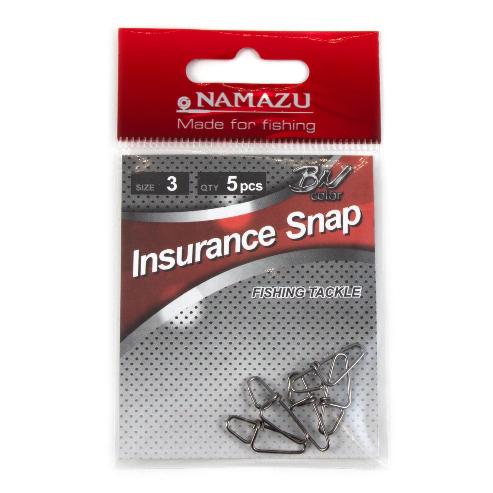 Карабин Namazu INSURANCE SNAP, цв. BN, р. 3, test-23 кг (уп. 5 шт) - 2