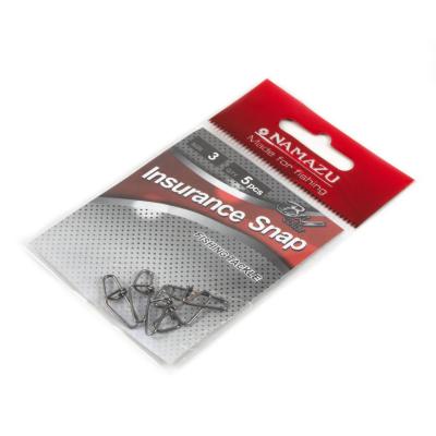 Карабин Namazu INSURANCE SNAP, цв. BN, р. 3, test-23 кг (уп. 5 шт) - 4