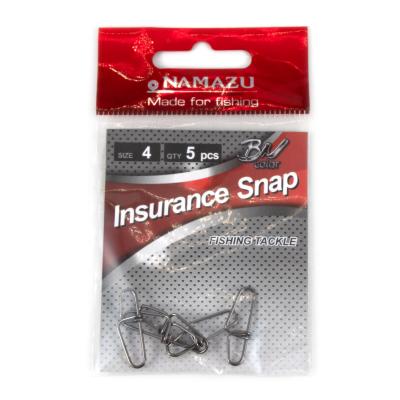 Карабин Namazu INSURANCE SNAP, цв. BN, р. 4, test-27 кг (уп. 5 шт) - 2