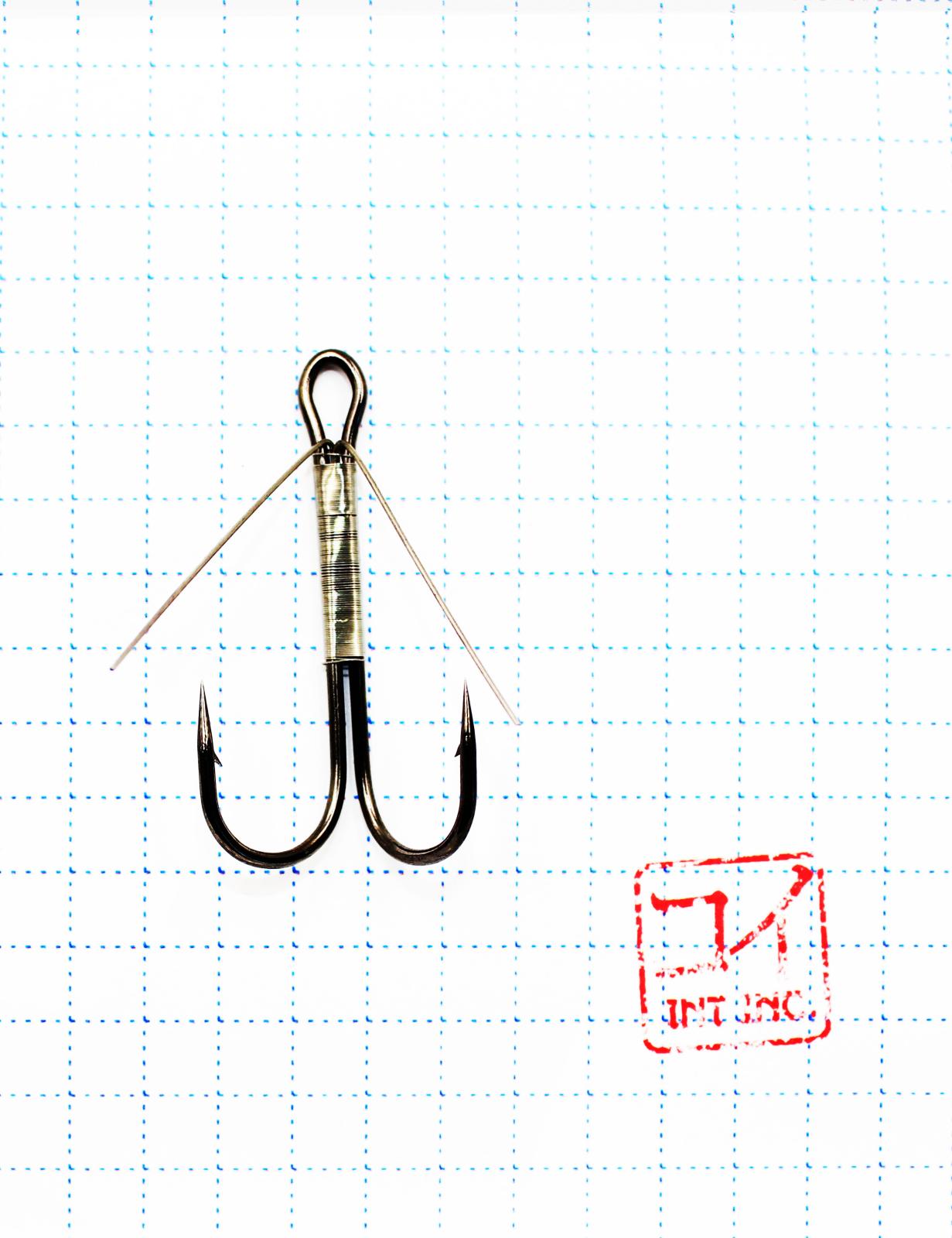 Крючок KOI "WEEDLESS DOUBLE HOOK", размер 6 (INT), цвет BN, двойник незацепляйка (5 шт.)