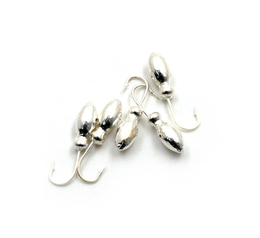 Мормышка "ЯМАН" щелкун с отв.,цв.SILVER PLATED, вес 0,5 г (уп. 5 шт.)