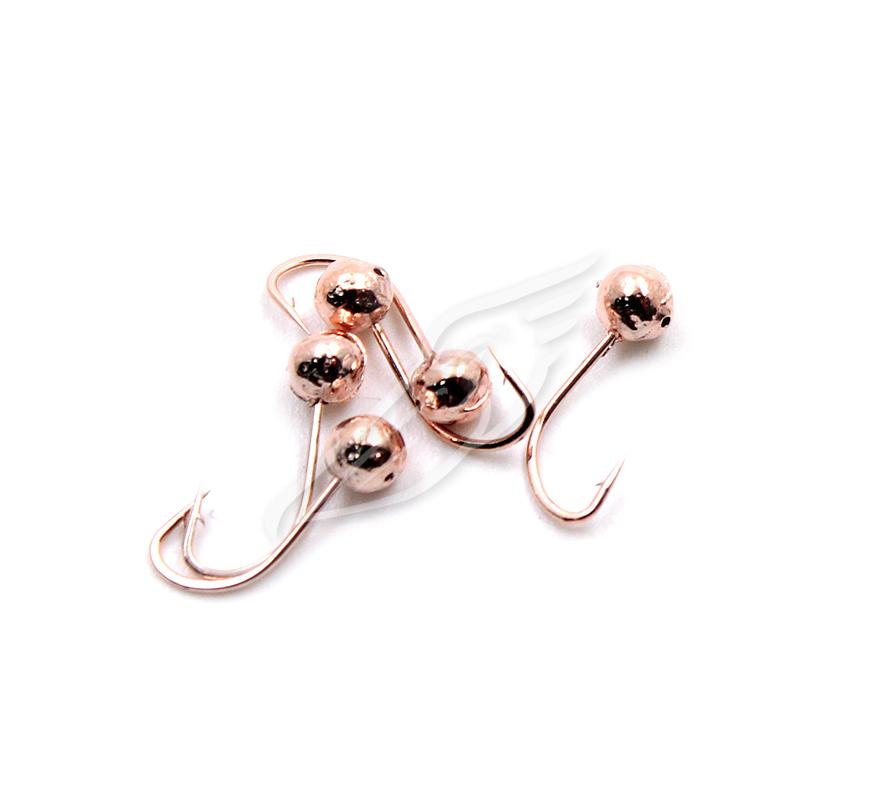 Мормышка "ЯМАН" шар с отв.,цв.COPPER PLATED, d 4, вес 0,4 г (уп. 5 шт.) - 1