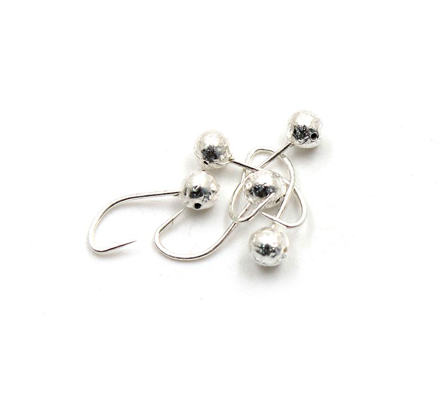 Мормышка "ЯМАН" шар с отв.,цв.SILVER PLATED, d 5, вес 0,7 г (уп. 5 шт.)
